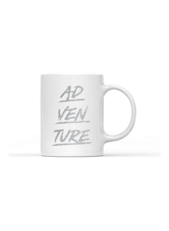 LOUD UNIVERSE Adventure Printed Coffee Mug White/Grey  - Image 1