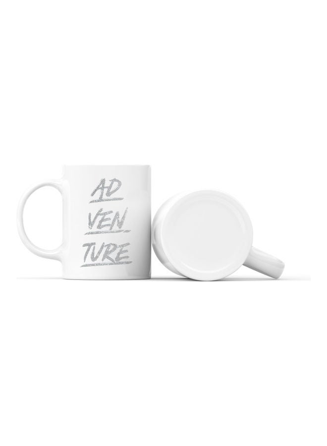 LOUD UNIVERSE Adventure Printed Coffee Mug White/Grey  - Image 2