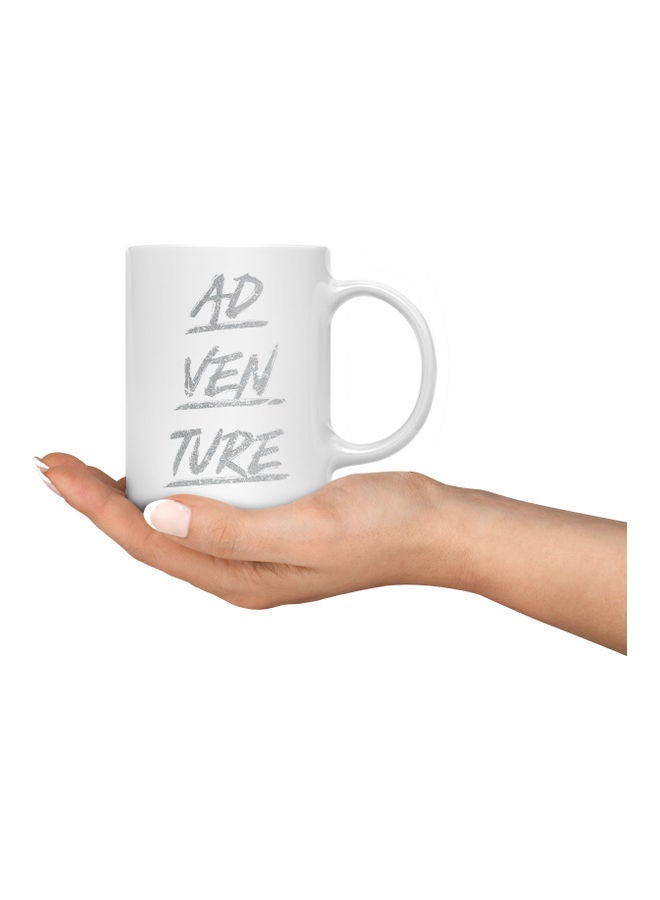 LOUD UNIVERSE Adventure Printed Coffee Mug White/Grey  - Image 3