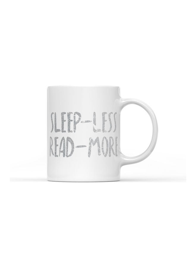 LOUD UNIVERSE Sleep Less Printed Mug White/Silver  - Image 1