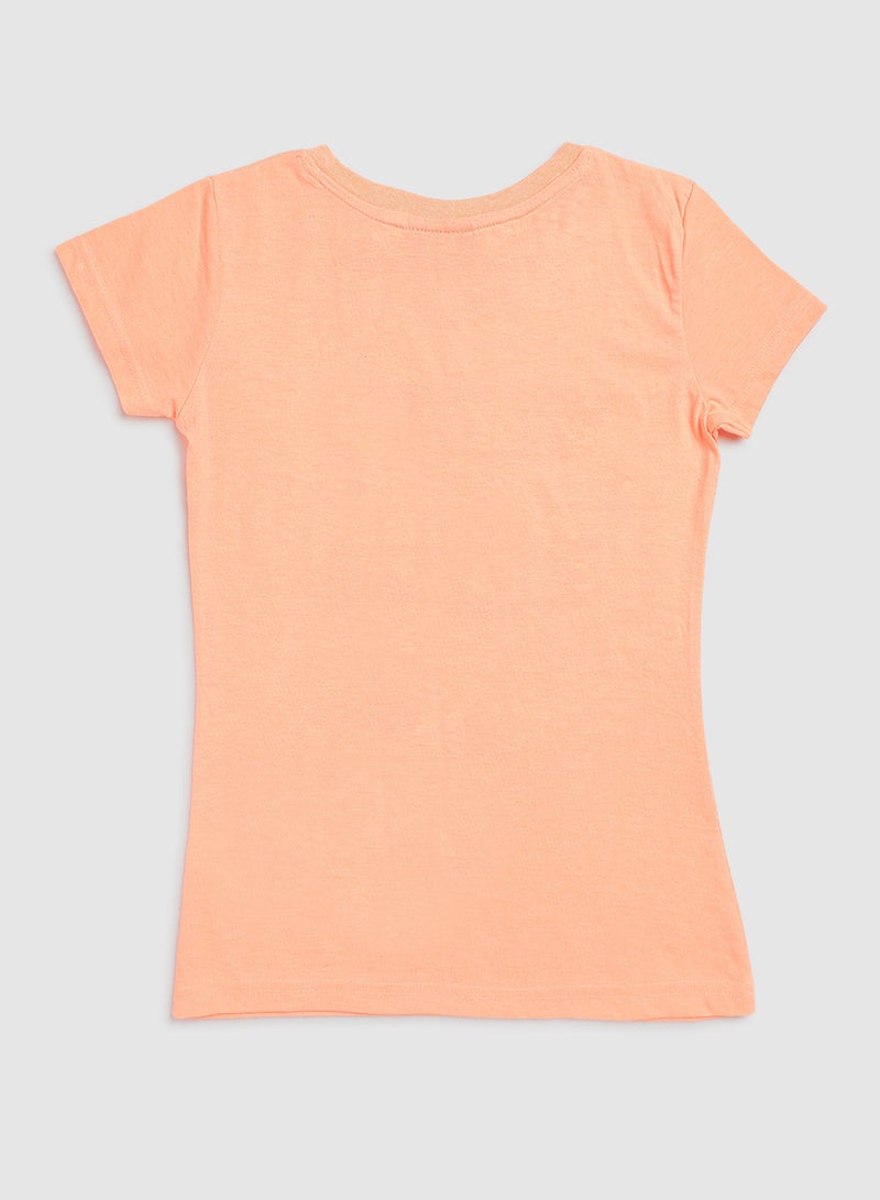 Neon Wonder Crew Neck T-Shirt Orange  - Image 2