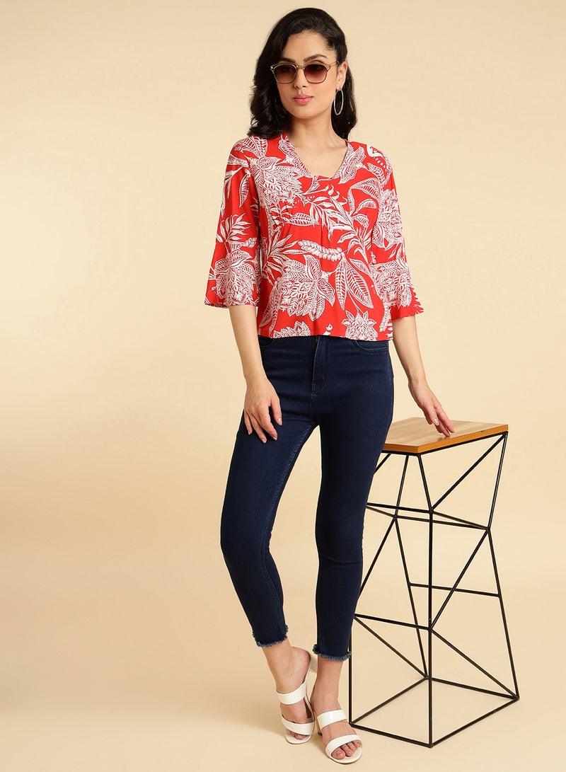 Casual Printed Top Multicolour - v1629887542/N48739070V_3