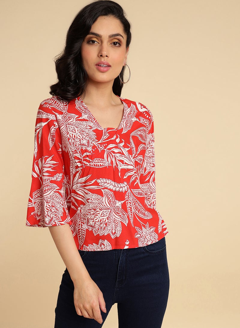 Casual Printed Top Multicolour - v1629887543/N48739070V_1