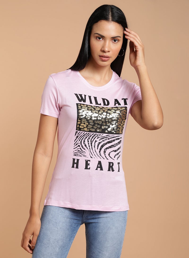 DRIP Short Sleeve T-Shirt Pink Lavender - Image 1