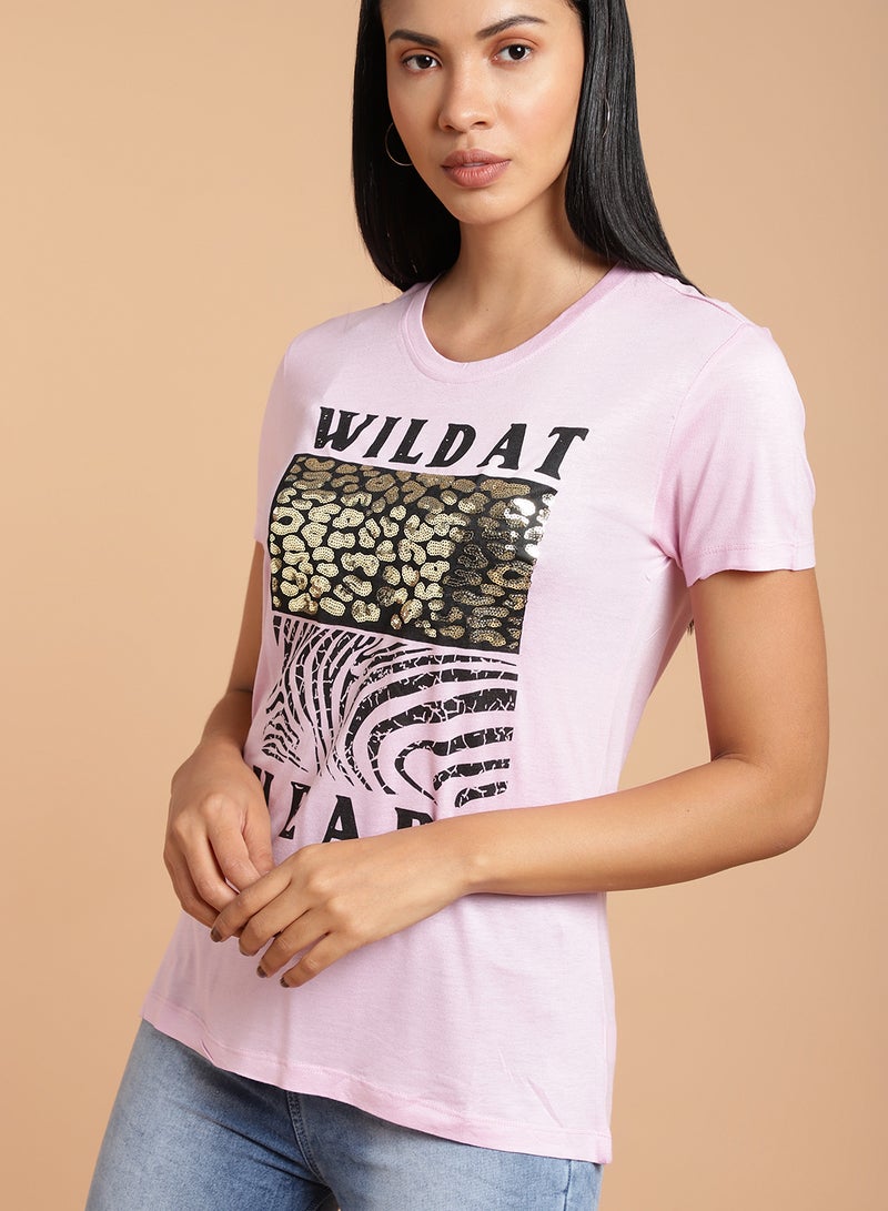 DRIP Short Sleeve T-Shirt Pink Lavender - Image 4