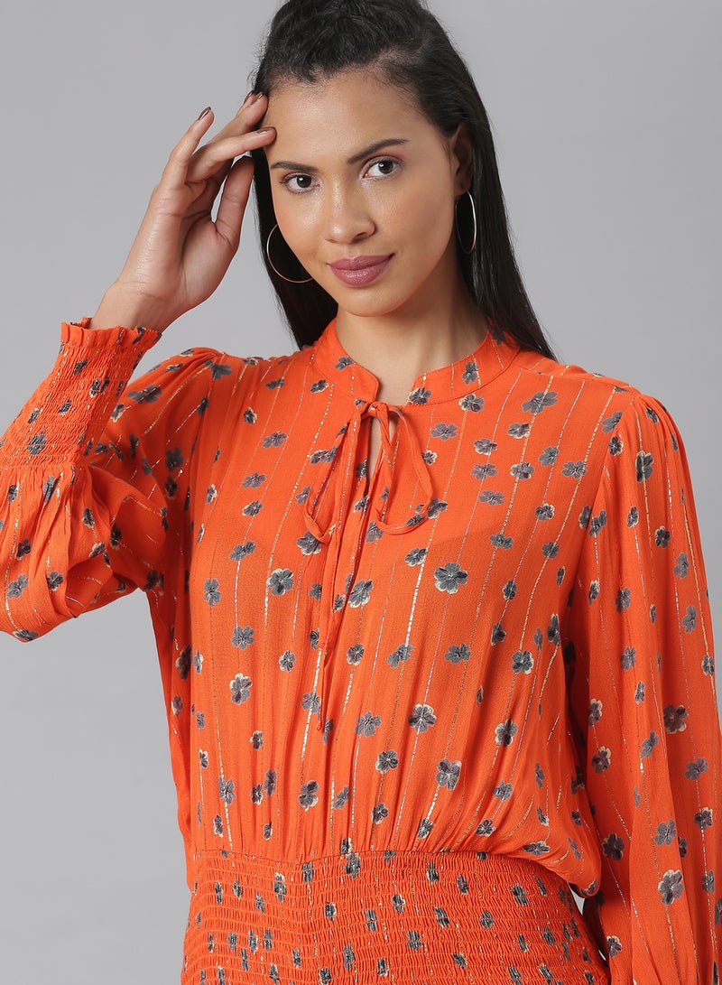 Aila Fashionable Casual Top Orange  - Image 4