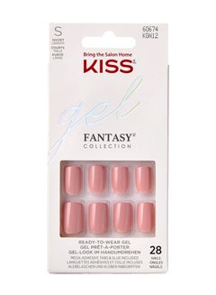 KISS Gel Fantasy Collection Short Pink  - Image 1
