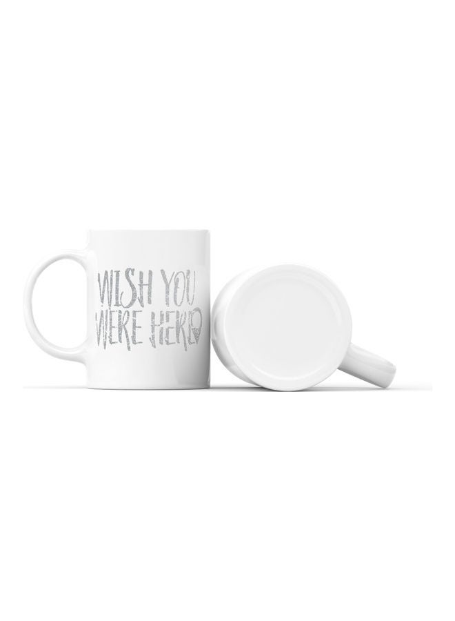 LOUD UNIVERSE Love Quote Printed Coffee Mug White/Grey  - Image 2