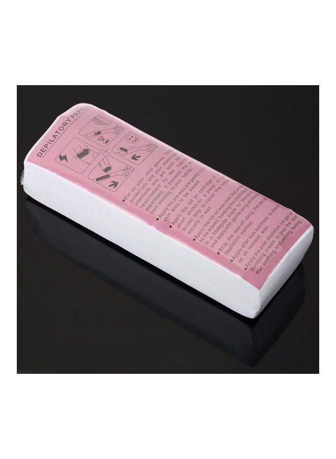 ورق إزالة الشعر بتصميم غير منسوج، 100 قطعة أبيض 20x7x4.5سم - Image 5