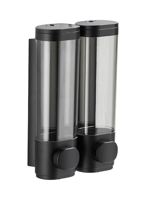 Wall Mounted Hand Press Soap Dispenser Black 8.26x5.11inch
