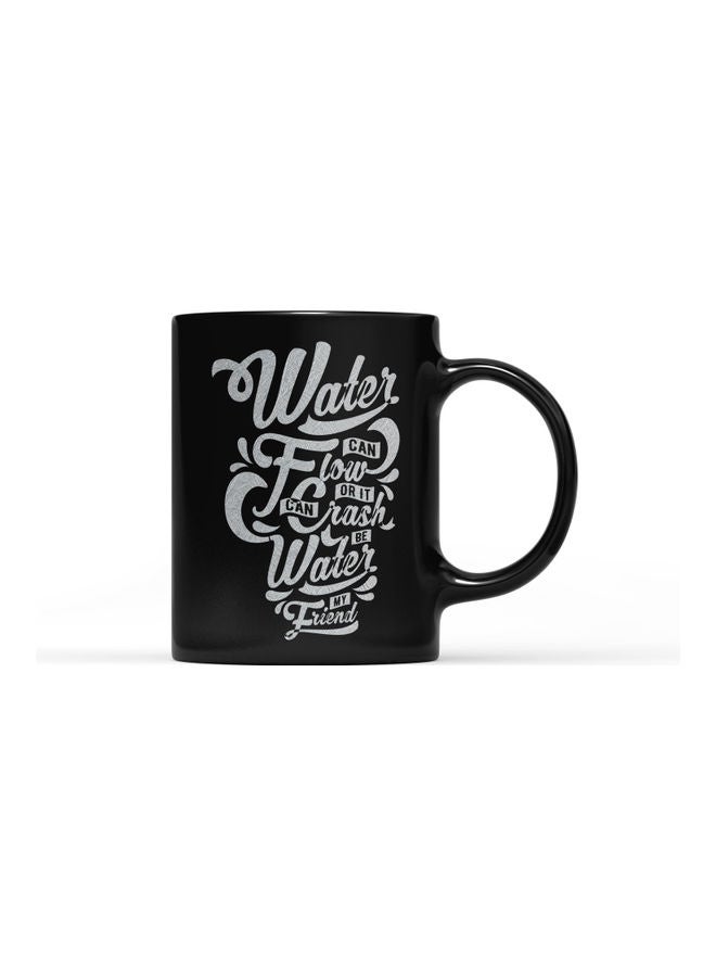 LOUD UNIVERSE Motivational Quote Printed Coffee Mug Black/Grey  - Image 1