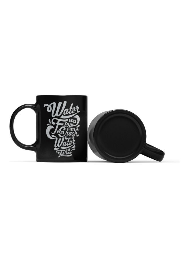 LOUD UNIVERSE Motivational Quote Printed Coffee Mug Black/Grey  - Image 2