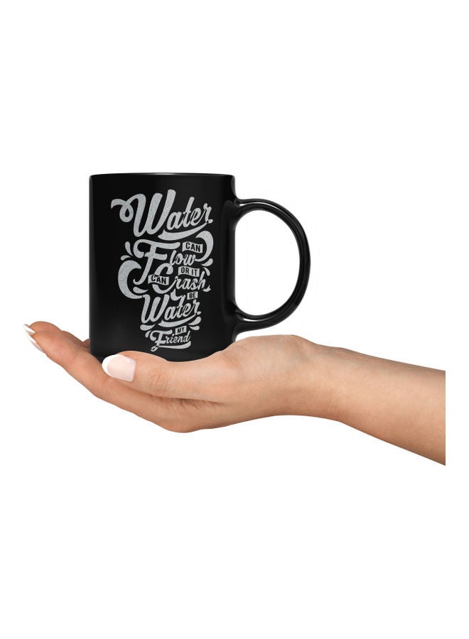 LOUD UNIVERSE Motivational Quote Printed Coffee Mug Black/Grey  - Image 3