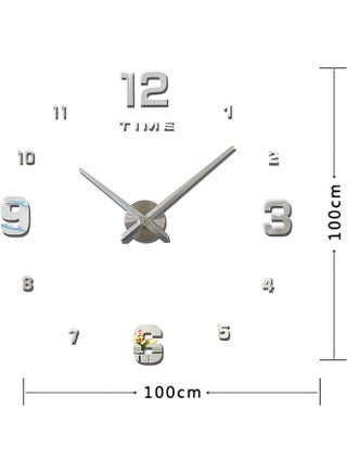 Clock Wall Sticker Silver - v1629889870/N50388807A_1