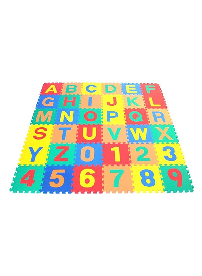 Rainbowtoy - 36 Tiles Letters And Number Puzzle Play Mat - Image 1