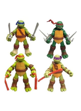 4-Piece Mutant Ninja Turtles Realistic Appeal Collectible Action Figure Set 12cm - v1629890291/N15686765A_1