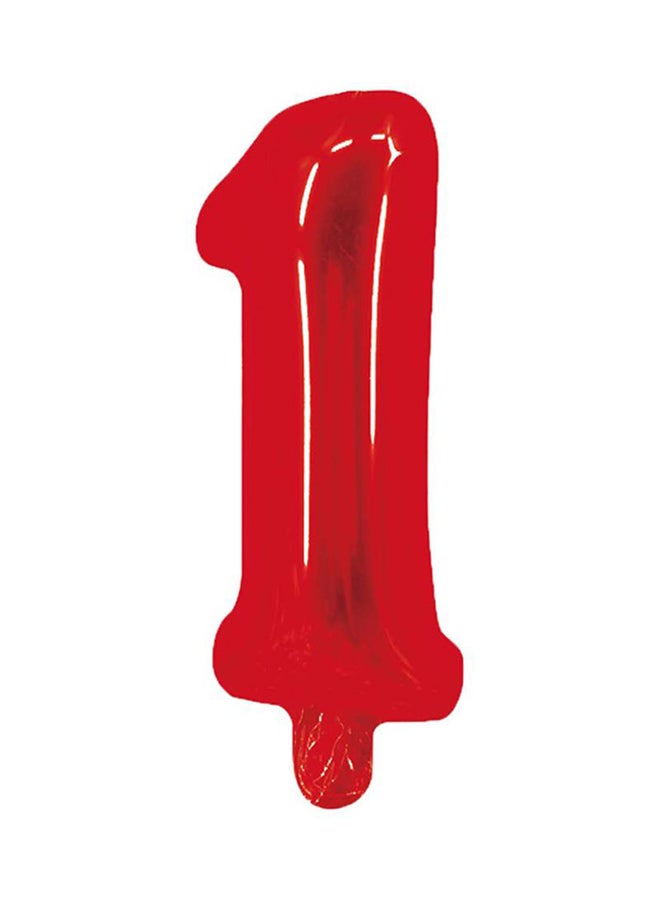 Party Time - 1 Number Foil Balloon 16-Inch - Image 1