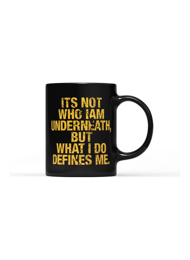 LOUD UNIVERSE Its Not What I Do Quote Printed Coffee Mug Black/Gold  - Image 1