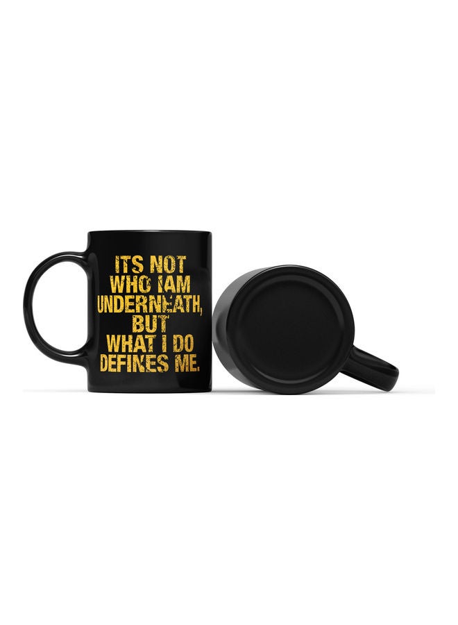 LOUD UNIVERSE Its Not What I Do Quote Printed Coffee Mug Black/Gold  - Image 2