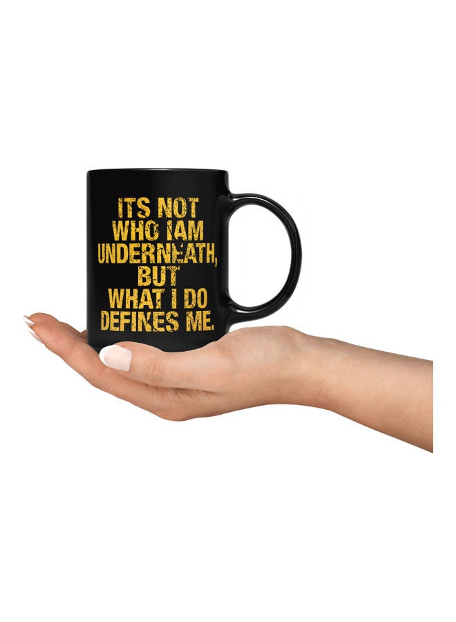 LOUD UNIVERSE Its Not What I Do Quote Printed Coffee Mug Black/Gold  - Image 3