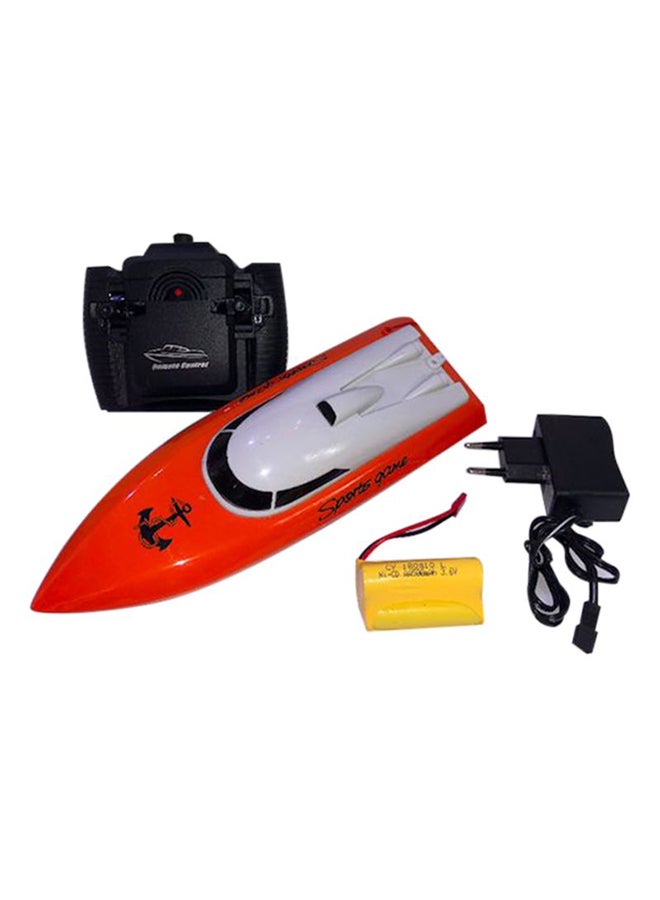مايتويز قارب سباق مزود بمحرك عالي السرعة وجهاز تحكم عن بعد، لون برتقالي