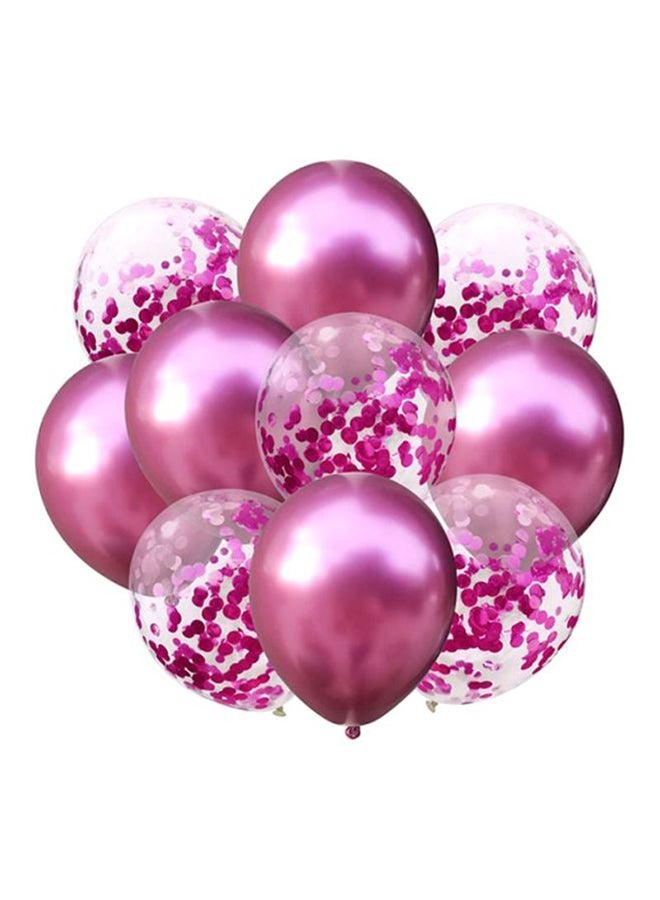 Sharpdo 10- Piece High-quality Bright Colours Confetti Party Decoration Latex Balloon Set 12inch
