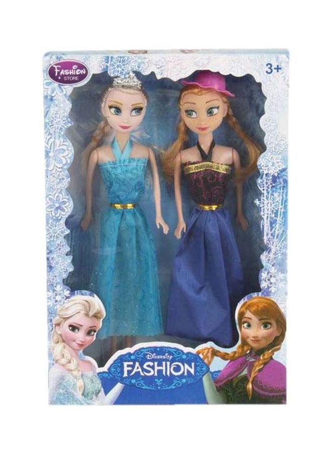 Fashion Star 2-Pieces Frozen Anna And Elsa Doll Set AM1208 