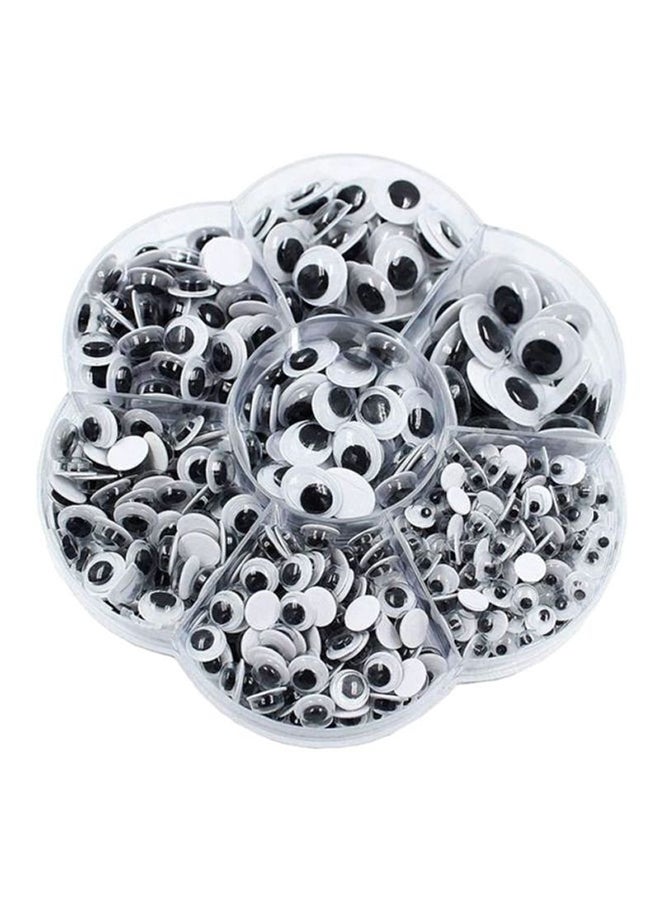 Beauenty 700-Piece Round Wiggle Googly Eyes With Adhesive On Back-Assorted  - Image 1