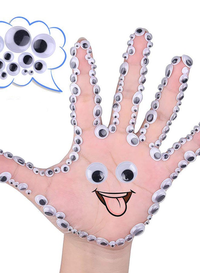 Beauenty 700-Piece Round Wiggle Googly Eyes With Adhesive On Back-Assorted  - Image 4
