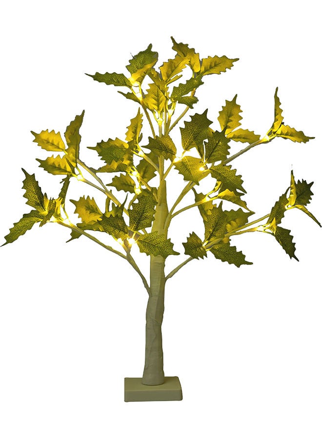 24 LED Tabletop Tree Maple Leaves Tree Branches Lights Green 46.00x11.50x11.50cm  - Image 1
