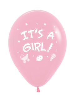 Sempertex 12-Piece All Over It's A Girl Round Latex Balloon 12inch  - Image 1