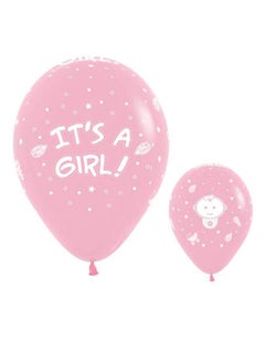 Sempertex 12-Piece All Over It's A Girl Round Latex Balloon 12inch  - Image 2