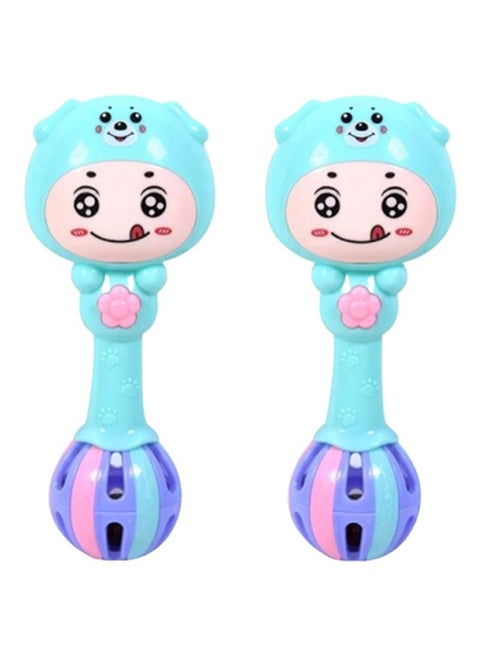 2-Piece Baby Hand Bells Rattle Toy Set