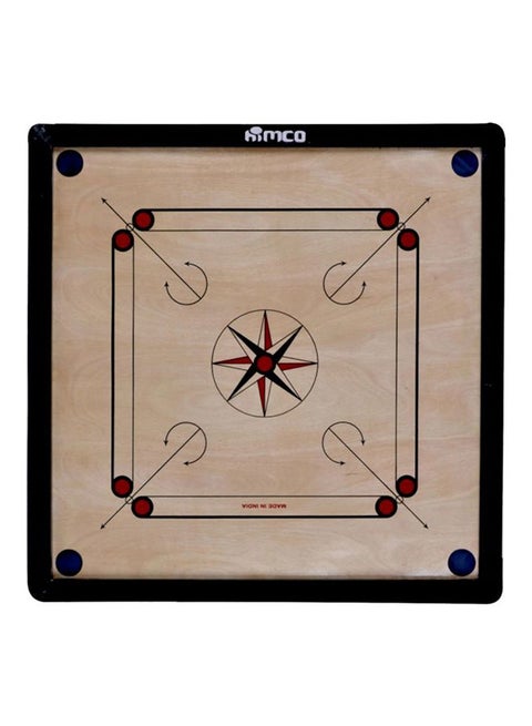 Wooden carrom board with 25 wooden coins,
