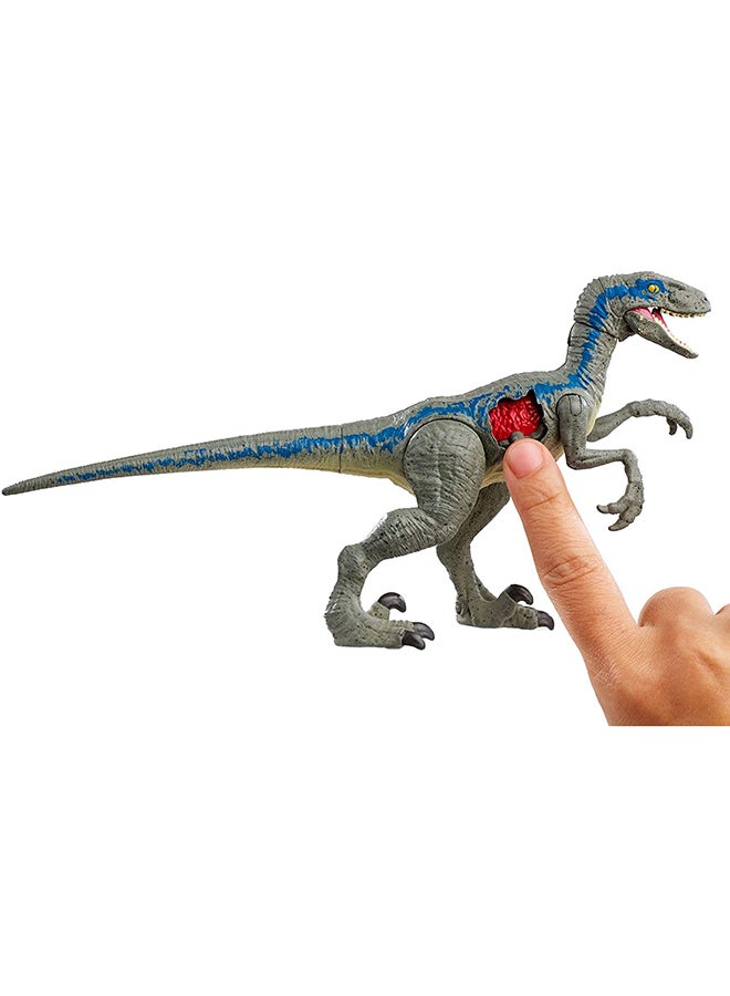 Jurassic World Toys - Battle Damage Velociraptor Figure FNB33 - Image 1