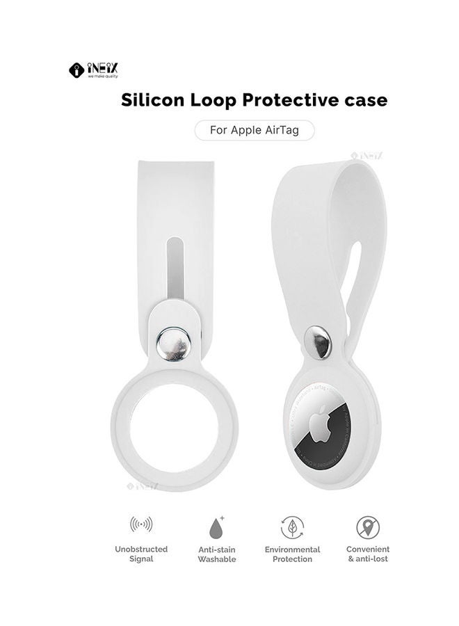 Protective Case Cover For Apple AirTag White