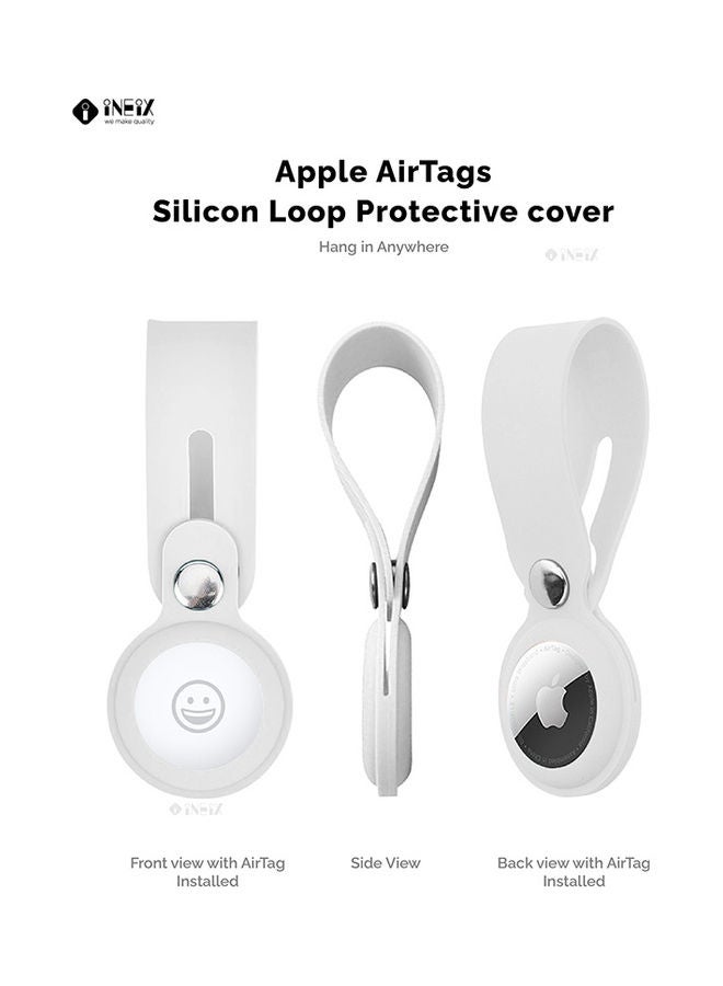 Protective Case Cover For Apple AirTag White