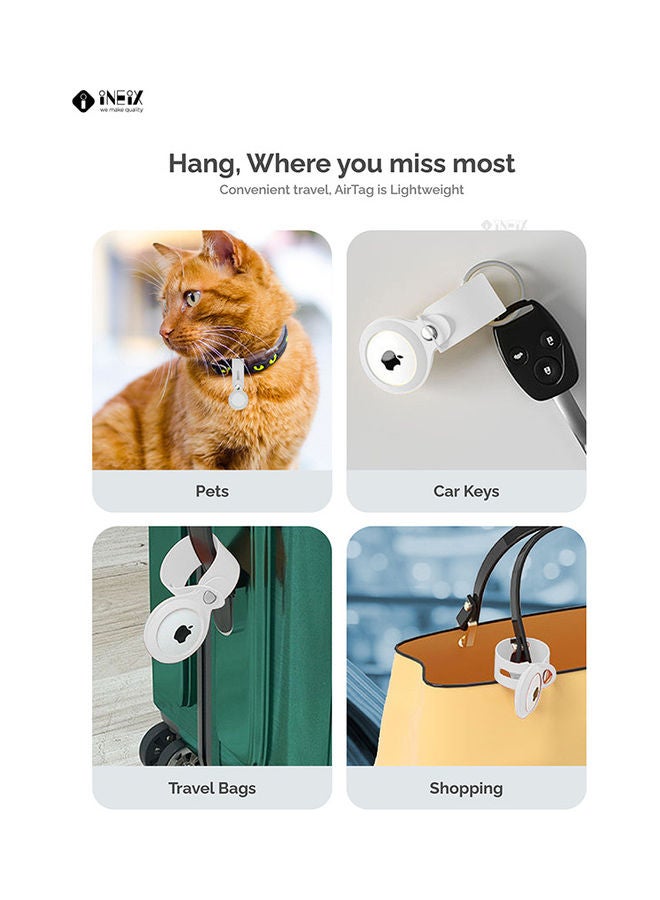 Protective Case Cover For Apple AirTag White