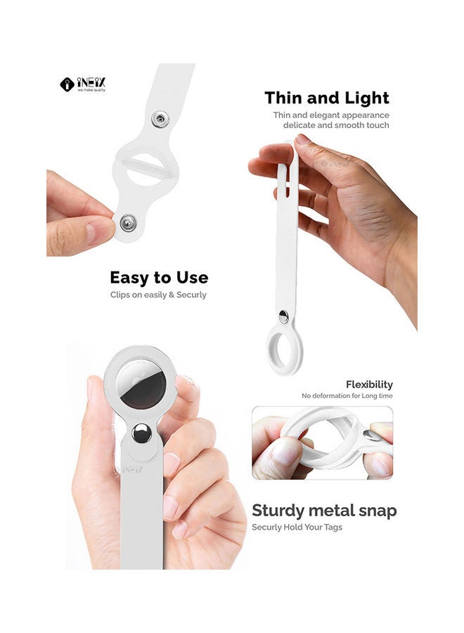 Protective Case Cover For Apple AirTag White