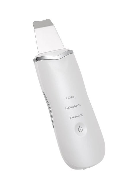 Ultrasonic Anti-Aging Face Cleaner Skin Scrubber with Blackhead Wrinkle Removal Device White 21 X 5 X 10cm