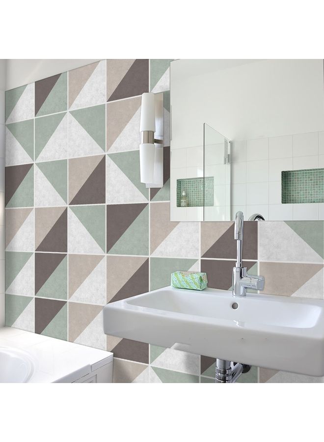 10-Piece Cz10P064 Pass Oblique Concrete Tile  Wall Stickers Set Multicolour 20 x 20cm - Image 5
