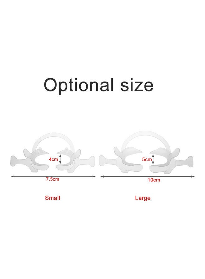 Dental Cheek Lip Retractor C-Shape Mouth Opener with Handle Silver 10 X 1 X 8cm