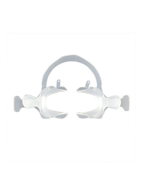 Dental Cheek Lip Retractor C-Shape Mouth Opener with Handle Silver 10 X 1 X 8cm