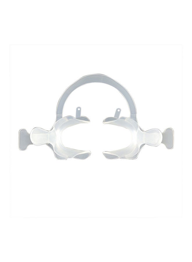 Dental Cheek Lip Retractor C-Shape Mouth Opener with Handle Silver 10 X 1 X 8cm