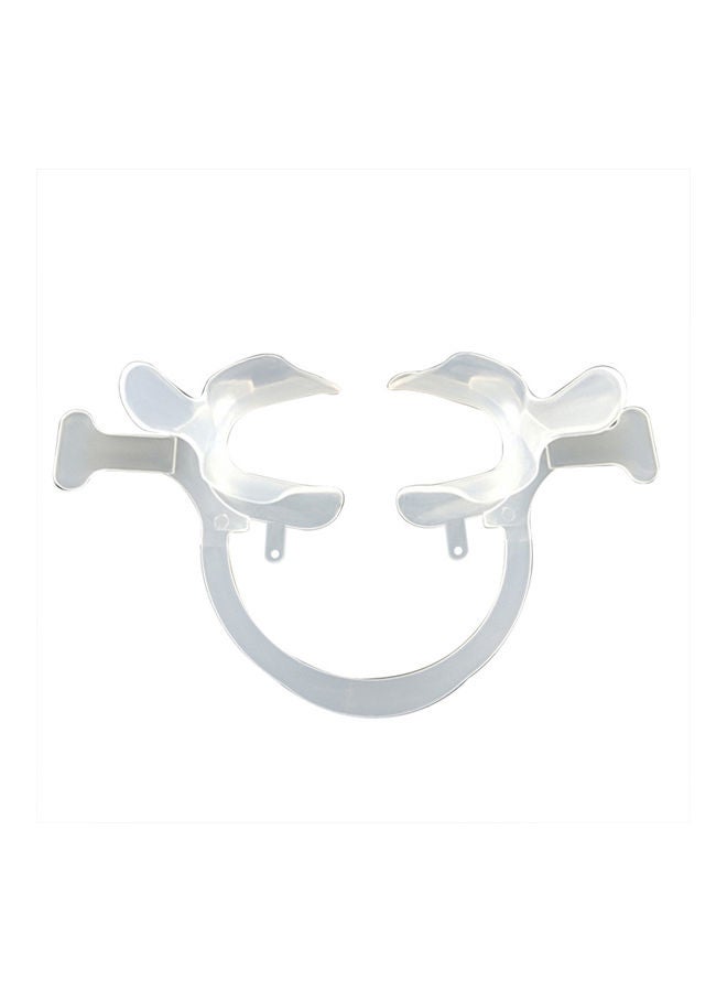 Dental Cheek Lip Retractor C-Shape Mouth Opener with Handle Silver 10 X 1 X 8cm