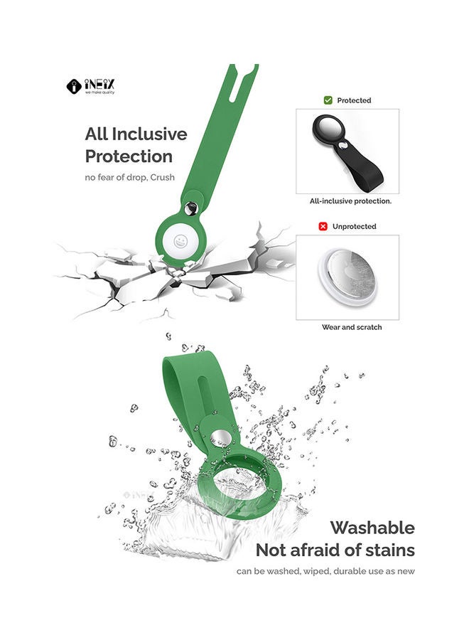 INEIX - Protective Case Cover For Apple AirTag Green - Image 1