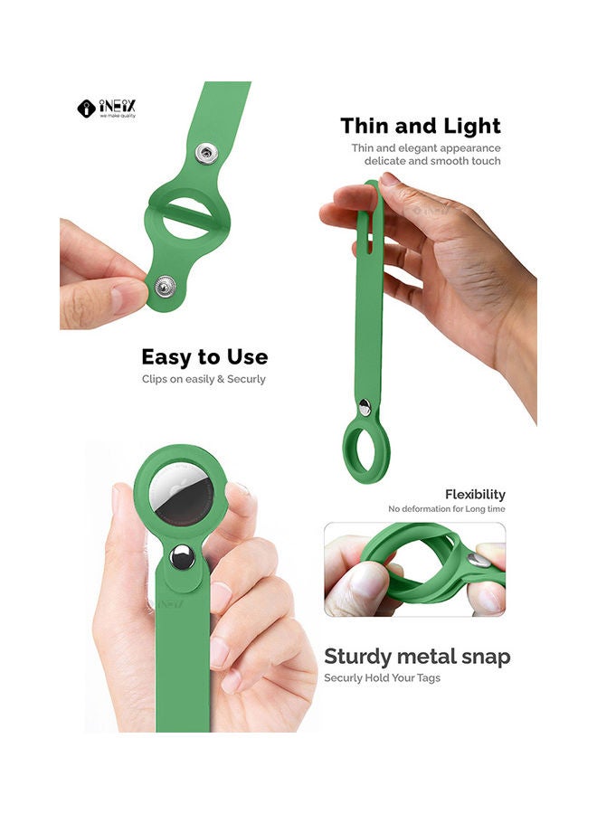 INEIX - Protective Case Cover For Apple AirTag Green - Image 1