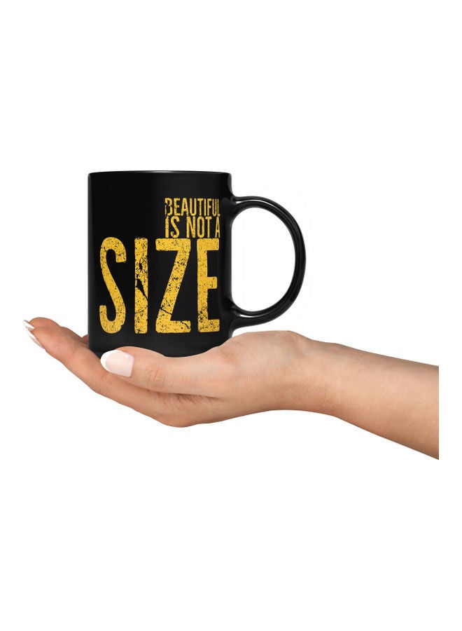 LOUD UNIVERSE No Size Quote Printed Coffee Mug Black/Gold  - Image 3