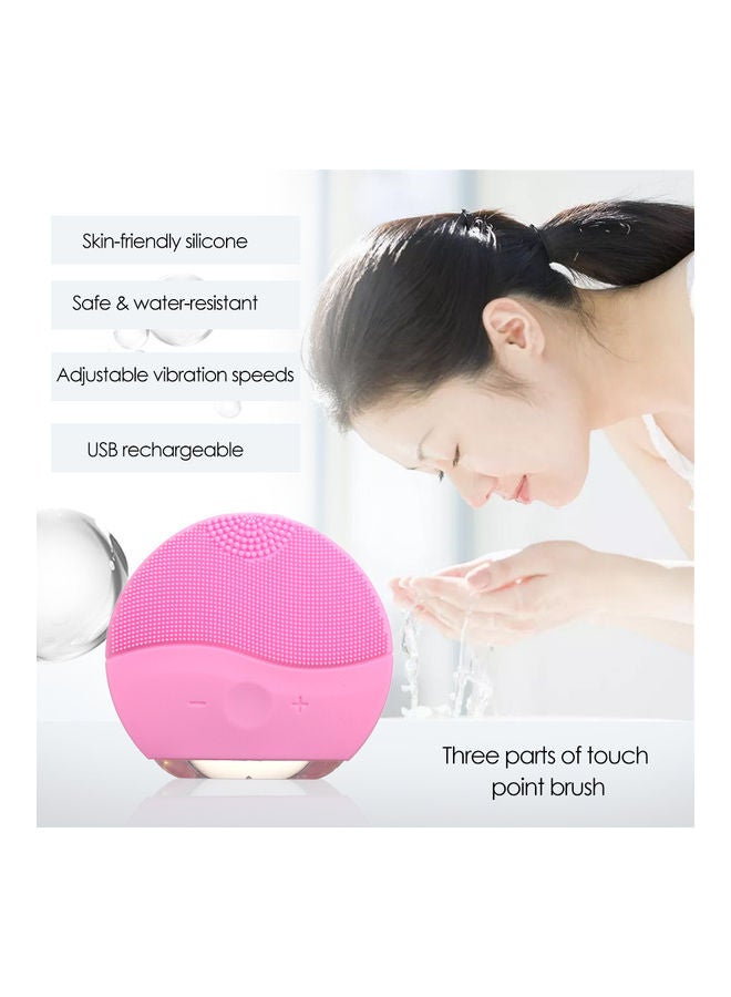 Generic USB Rechargeable Silicone Electric Facial Cleanser Tool Pink 14 X 4 X 9.5cm  - Image 5