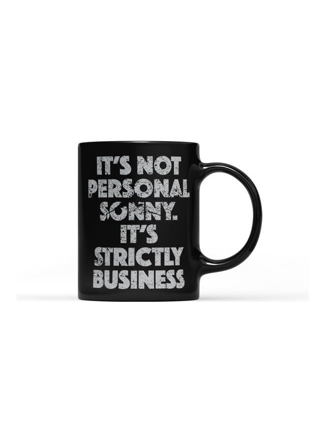 LOUD UNIVERSE It's Not Personal Quote Printed Coffee Mug Black/White  - Image 1